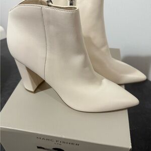 Marc Fisher Women's Ivory Heeled Boots